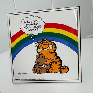 Vintage Garfield have you hugged your boss today picture